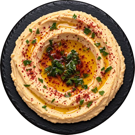 Hatay-style hummus with olive oil